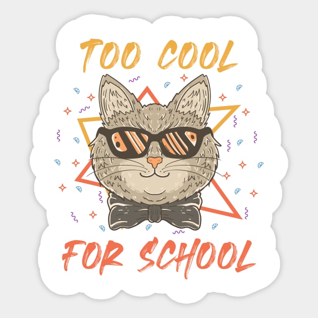 Too Cool For Skool Sticker by BrickorBrackdesigns